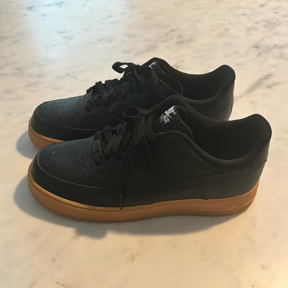 Nike Air Force 1 “By You” Black Premium Leather Women Size 9